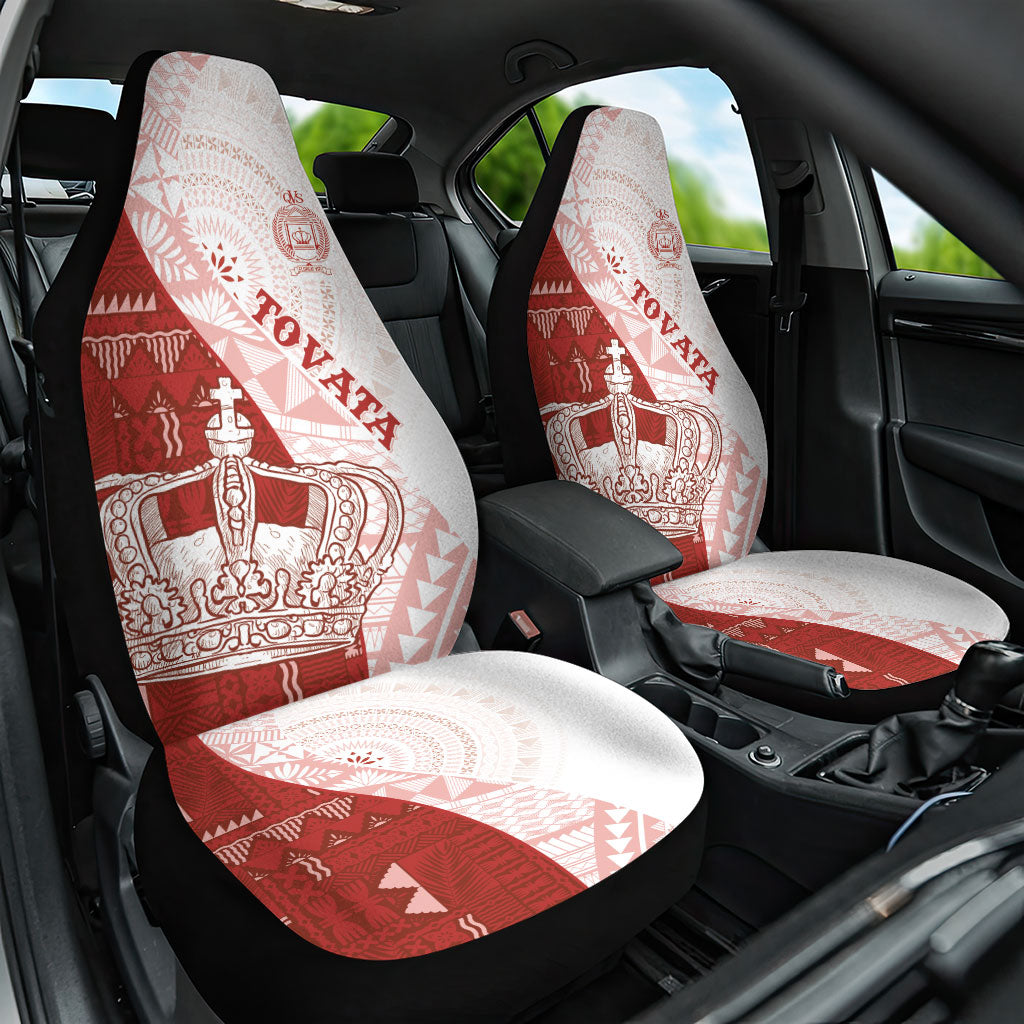 Queen Victoria School Fiji Vulinitu Tovata House Car Seat Cover Masi Tapa LT7 One Size Red - Polynesian Pride