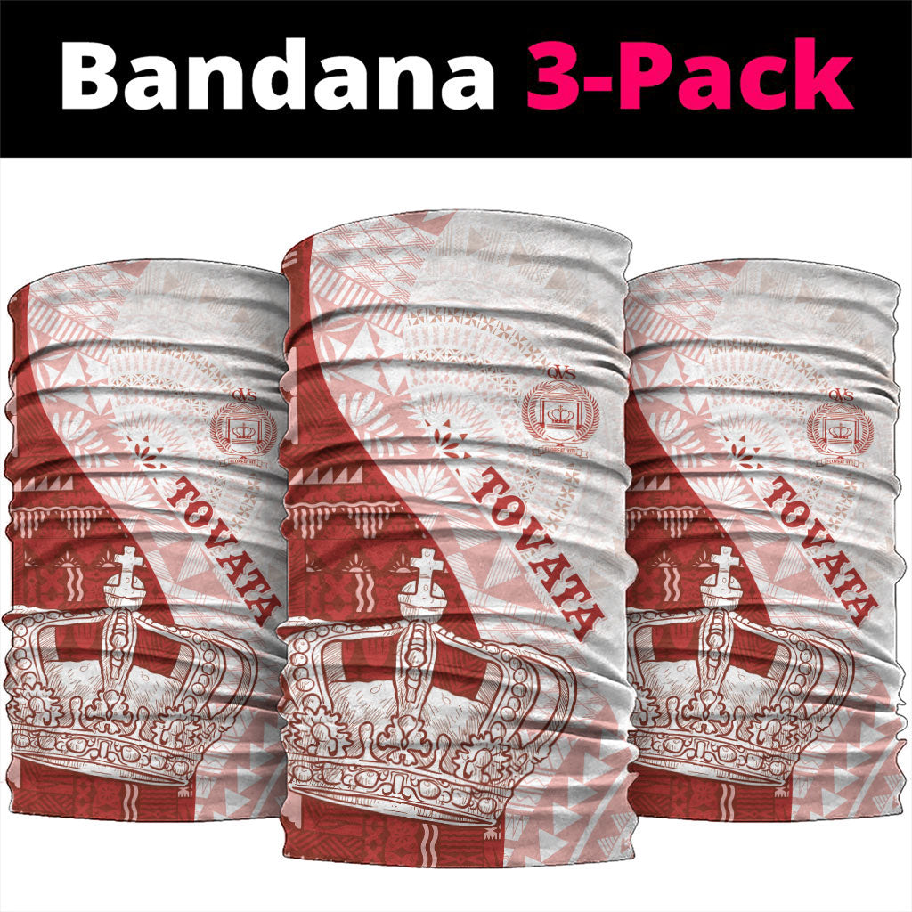 Queen Victoria School Fiji Vulinitu Tovata House Neck Gaiter Masi Tapa LT7 package One Size: 25*50cm Red - Polynesian Pride