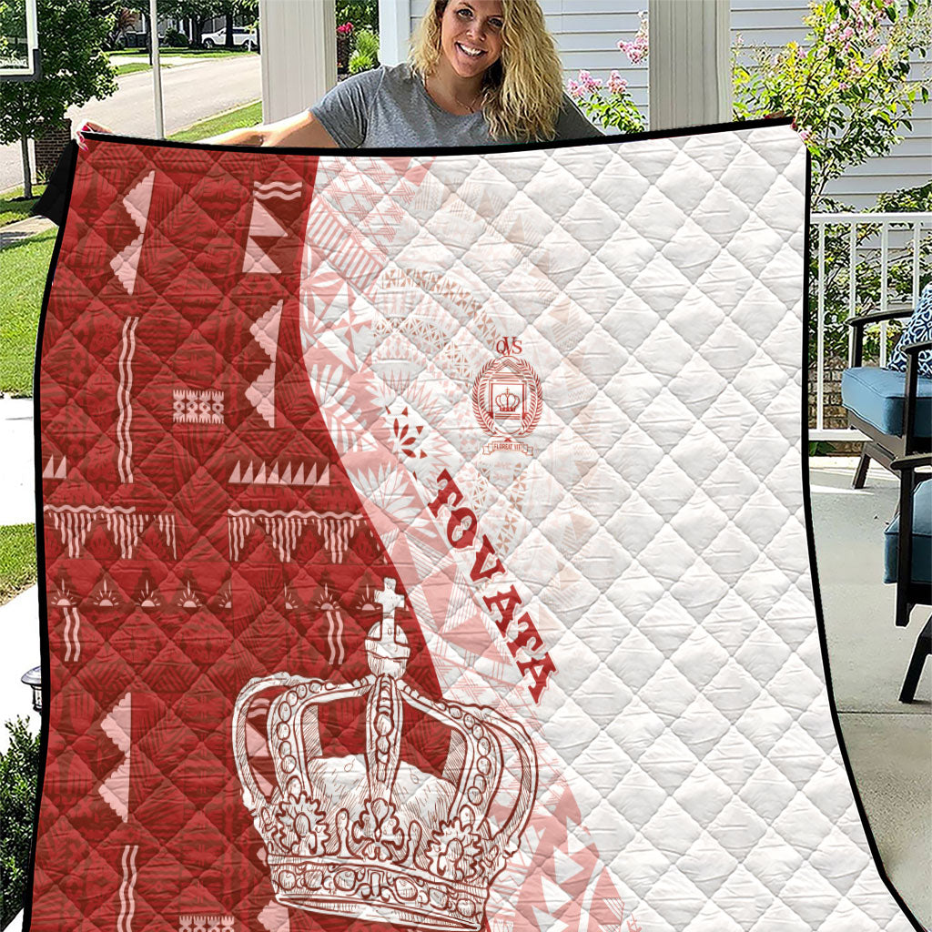 Queen Victoria School Fiji Vulinitu Tovata House Quilt Masi Tapa LT7 Red - Polynesian Pride