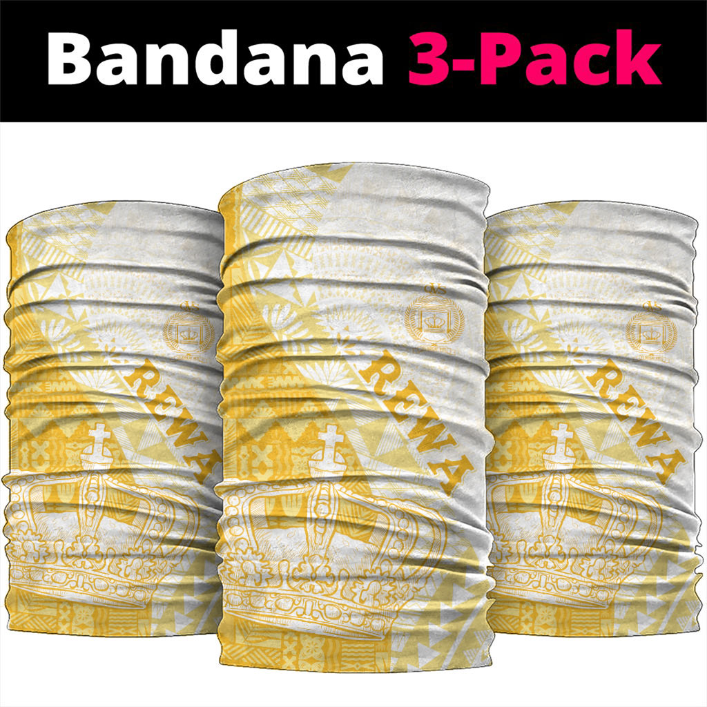Queen Victoria School Fiji Vulinitu Rewa House Neck Gaiter Masi Tapa LT7 package One Size: 25*50cm Yellow - Polynesian Pride