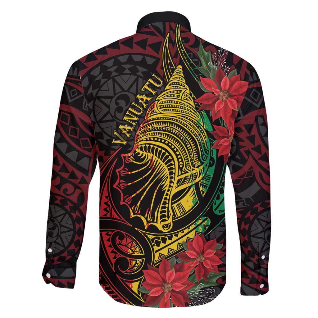 Vanuatu Meri Krismas Family Matching Short Sleeve Bodycon Dress and Hawaiian Shirt Conch Shell Tribal Art