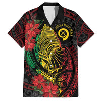 Vanuatu Meri Krismas Family Matching Tank Maxi Dress and Hawaiian Shirt Conch Shell Tribal Art LT7 Dad's Shirt - Short Sleeve Art - Polynesian Pride