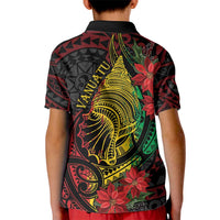 Vanuatu Meri Krismas Kid Polo Shirt Conch Shell Tribal Art