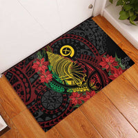 Vanuatu Meri Krismas Rubber Doormat Conch Shell Tribal Art