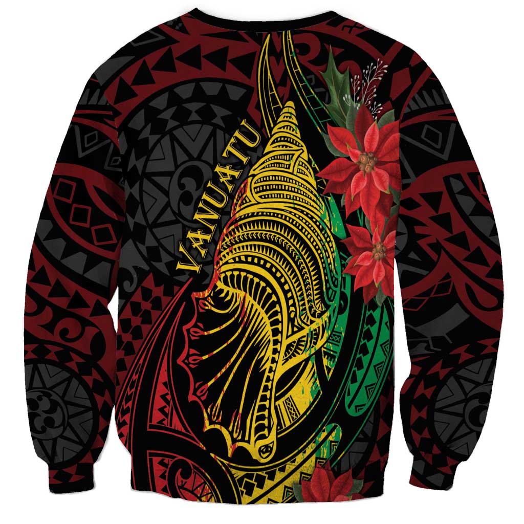 Vanuatu Meri Krismas Sweatshirt Conch Shell Tribal Art
