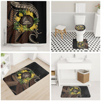 Samoa Moso'oi Flowers Tatau Bathroom Set Festive Tapa Brown LT7 - Polynesian Pride