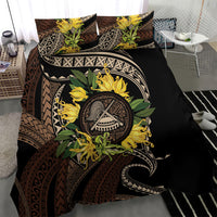 Samoa Moso'oi Flowers Tatau Bedding Set Festive Tapa Brown LT7 - Polynesian Pride