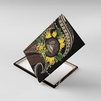 Samoa Moso'oi Flowers Tatau Canvas Wall Art Festive Tapa Brown LT7 With Frame Brown - Polynesian Pride