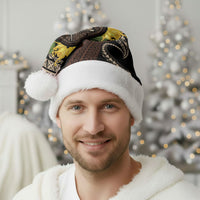 Samoa Moso'oi Flowers Tatau Christmas Santa Hat Festive Tapa Brown LT7 - Polynesian Pride