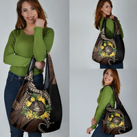 Samoa Moso'oi Flowers Tatau Grocery Bag Festive Tapa Brown LT7 - Polynesian Pride