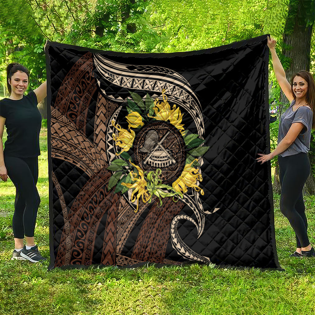 Samoa Moso'oi Flowers Tatau Quilt Festive Tapa Brown LT7 - Polynesian Pride