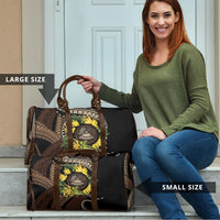 Samoa Moso'oi Flowers Tatau Travel Bag Festive Tapa Brown LT7 - Polynesian Pride