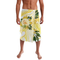 Samoa Moso'oi Flowers Tatau Lavalava Festive Golden White LT7 Gold - Polynesian Pride