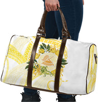 Samoa Moso'oi Flowers Tatau Travel Bag Festive Golden White LT7 - Polynesian Pride