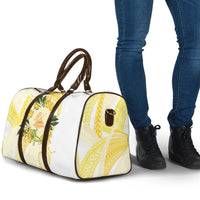 Samoa Moso'oi Flowers Tatau Travel Bag Festive Golden White LT7 - Polynesian Pride