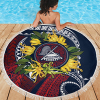 Samoa Moso'oi Flowers Tatau Beach Blanket Festive National Color LT7 - Polynesian Pride