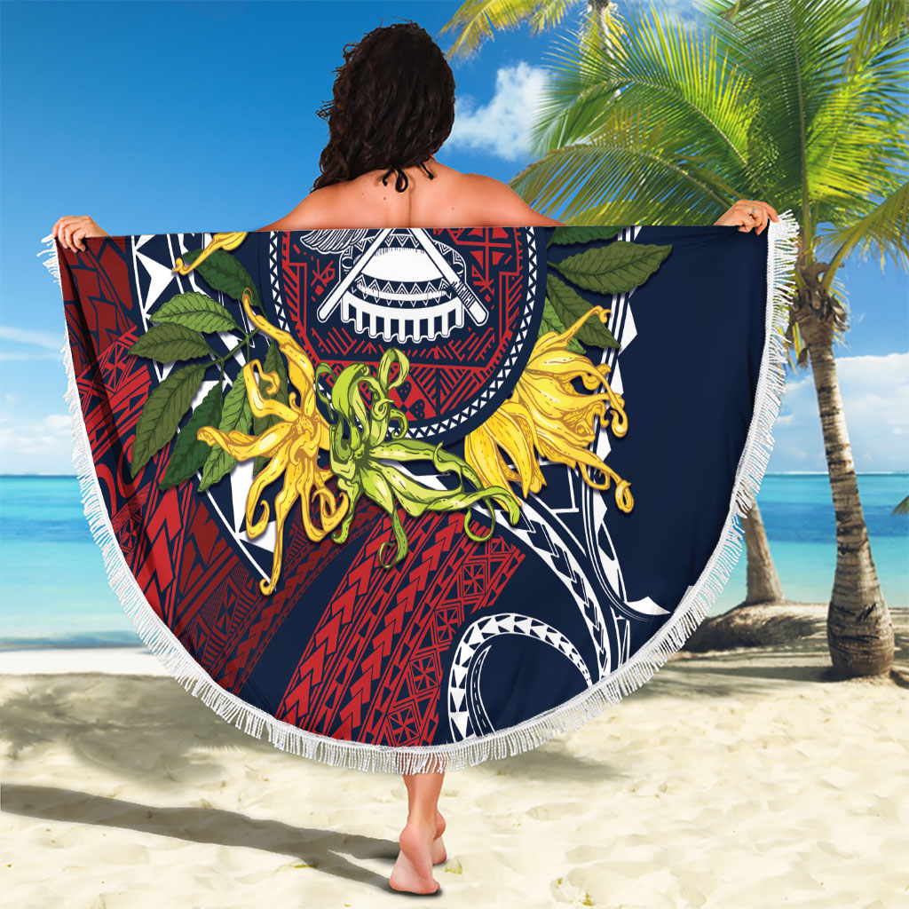 Samoa Moso'oi Flowers Tatau Beach Blanket Festive National Color LT7 - Polynesian Pride