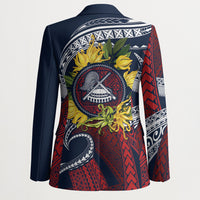 Samoa Moso'oi Flowers Tatau Blazer Festive National Color LT7 - Polynesian Pride