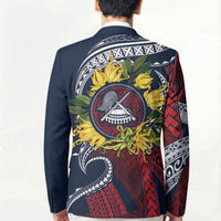 Samoa Moso'oi Flowers Tatau Blazer Festive National Color LT7 - Polynesian Pride