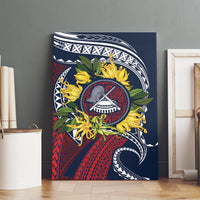 Samoa Moso'oi Flowers Tatau Canvas Wall Art Festive National Color LT7 - Polynesian Pride