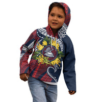 Samoa Moso'oi Flowers Tatau Kid Hoodie Festive National Color LT7 - Polynesian Pride