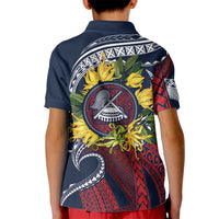 Samoa Moso'oi Flowers Tatau Kid Polo Shirt Festive National Color LT7 - Polynesian Pride