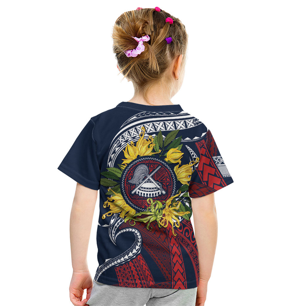 Samoa Moso'oi Flowers Tatau Kid T Shirt Festive National Color LT7 - Polynesian Pride