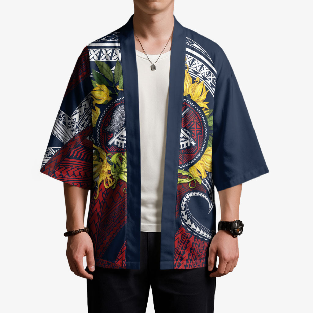Samoa Moso'oi Flowers Tatau Kimono Festive National Color LT7 - Polynesian Pride
