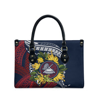 Samoa Moso'oi Flowers Tatau Leather Bag Festive National Color LT7 - Polynesian Pride