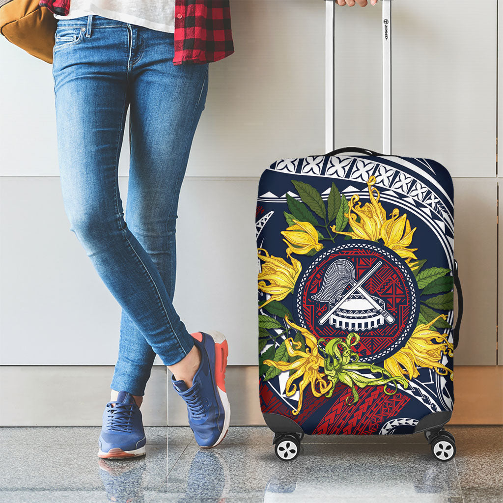 Samoa Moso'oi Flowers Tatau Luggage Cover Festive National Color LT7 - Polynesian Pride