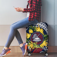 Samoa Moso'oi Flowers Tatau Luggage Cover Festive National Color LT7 - Polynesian Pride