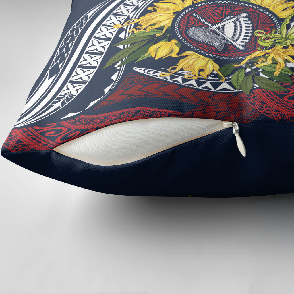 Samoa Moso'oi Flowers Tatau Pillow Cover Festive National Color LT7 - Polynesian Pride