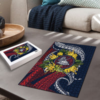 Samoa Moso'oi Flowers Tatau Puzzle Festive National Color LT7 - Polynesian Pride