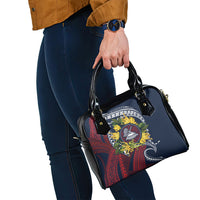 Samoa Moso'oi Flowers Tatau Shoulder Handbag Festive National Color LT7 - Polynesian Pride