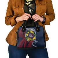 Samoa Moso'oi Flowers Tatau Shoulder Handbag Festive National Color LT7 - Polynesian Pride