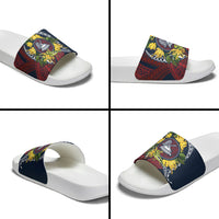 Samoa Moso'oi Flowers Tatau Slide Sandals Festive National Color LT7 - Polynesian Pride