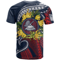 Samoa Moso'oi Flowers Tatau T Shirt Festive National Color LT7 - Polynesian Pride
