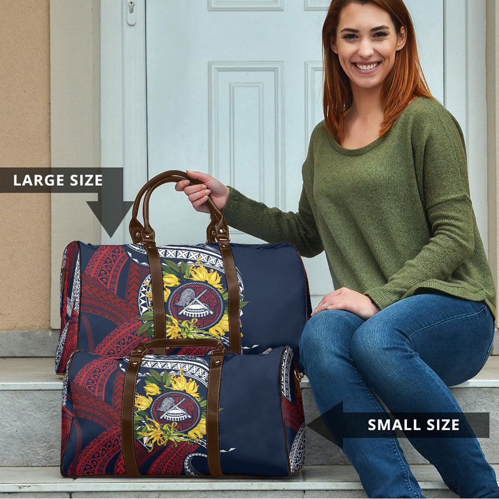 Samoa Moso'oi Flowers Tatau Travel Bag Festive National Color LT7 - Polynesian Pride