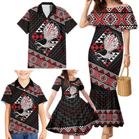 Taniko Aotearoa Family Matching Mermaid Dress and Hawaiian Shirt Poutama Mix Piwakawaka LT7 - Polynesian Pride