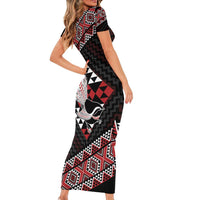 Taniko Aotearoa Family Matching Short Sleeve Bodycon Dress and Hawaiian Shirt Poutama Mix Piwakawaka LT7 - Polynesian Pride