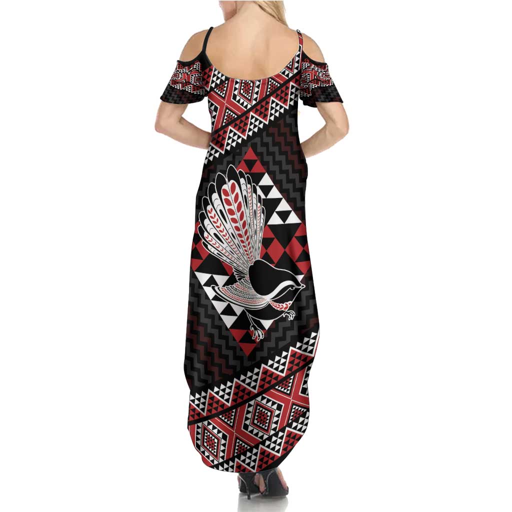 Taniko Aotearoa Family Matching Summer Maxi Dress and Hawaiian Shirt Poutama Mix Piwakawaka LT7 - Polynesian Pride