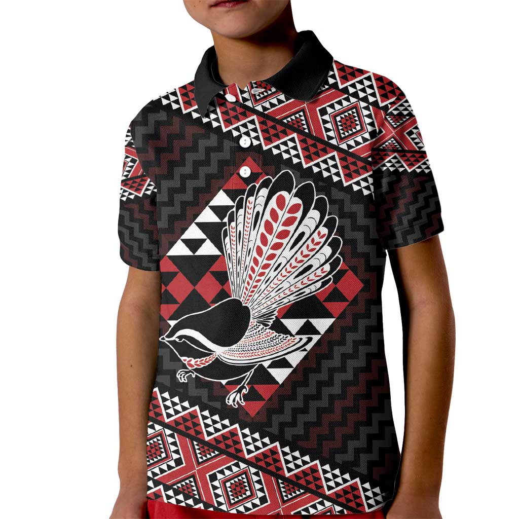 Taniko Aotearoa Kid Polo Shirt Poutama Mix Piwakawaka