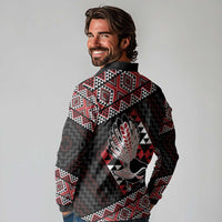 Taniko Aotearoa Long Sleeve Polo Shirt Poutama Mix Piwakawaka