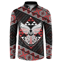 Taniko Aotearoa Button Sweatshirt Poutama Mix Piwakawaka - Ver02