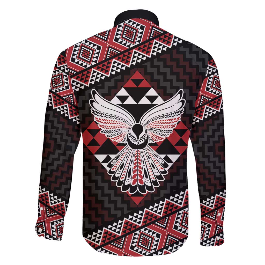 Taniko Aotearoa Family Matching Long Sleeve Bodycon Dress and Hawaiian Shirt Poutama Mix Piwakawaka - Ver02 LT7 - Polynesian Pride