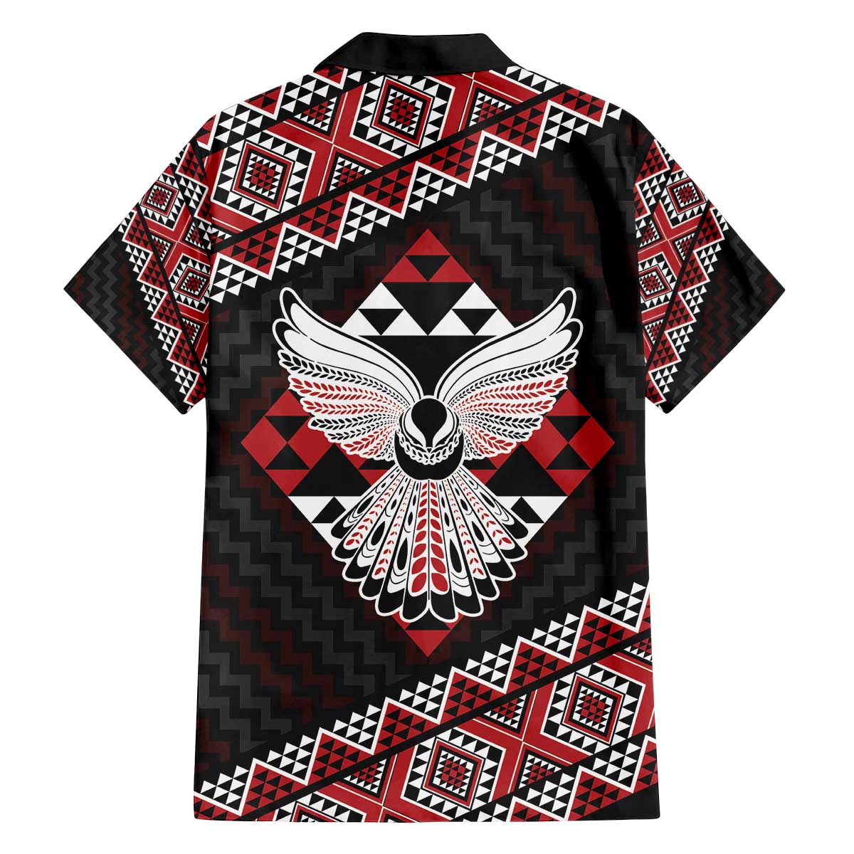 Taniko Aotearoa Family Matching Off The Shoulder Long Sleeve Dress and Hawaiian Shirt Poutama Mix Piwakawaka - Ver02 LT7 - Polynesian Pride