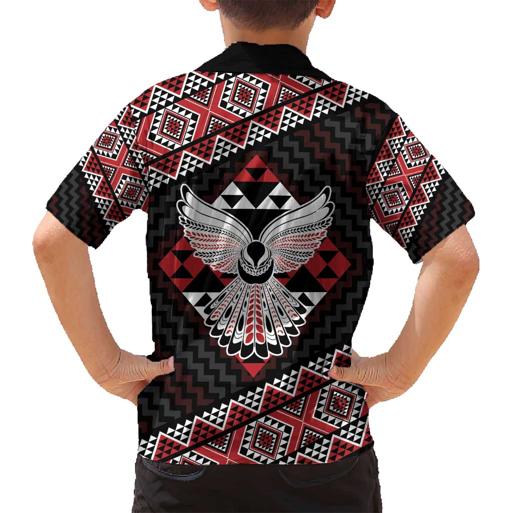 Taniko Aotearoa Family Matching Off Shoulder Maxi Dress and Hawaiian Shirt Poutama Mix Piwakawaka - Ver02 LT7 - Polynesian Pride