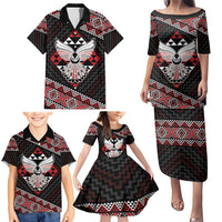 Taniko Aotearoa Family Matching Puletasi and Hawaiian Shirt Poutama Mix Piwakawaka - Ver02 LT7 - Polynesian Pride