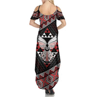 Taniko Aotearoa Family Matching Summer Maxi Dress and Hawaiian Shirt Poutama Mix Piwakawaka - Ver02 LT7 - Polynesian Pride