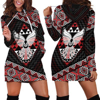 Taniko Aotearoa Hoodie Dress Poutama Mix Piwakawaka - Ver02 LT7 - Polynesian Pride